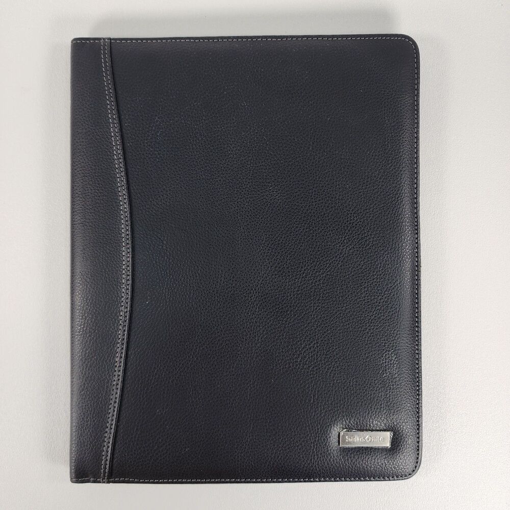 Samsonite Genuine Leather Portfolio Note Pad 12.5” x 10"